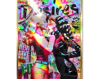 Barbie desires holographic wall art- limited edition