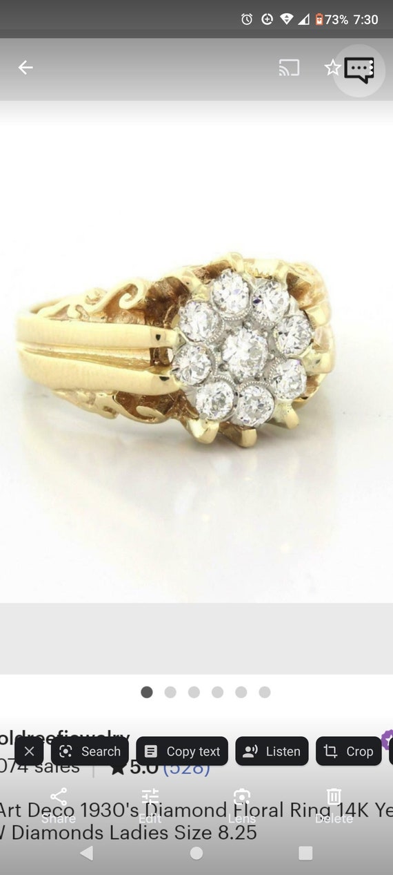 1930's art deco diamond ring