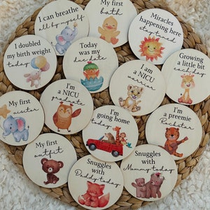 NICU Meilensteinkarten, NICU Baby Geschenk, NICU Mom Geschenk, Frühchen Meilenstein Schilder, Nicu Baby Essentials, Nicu grad