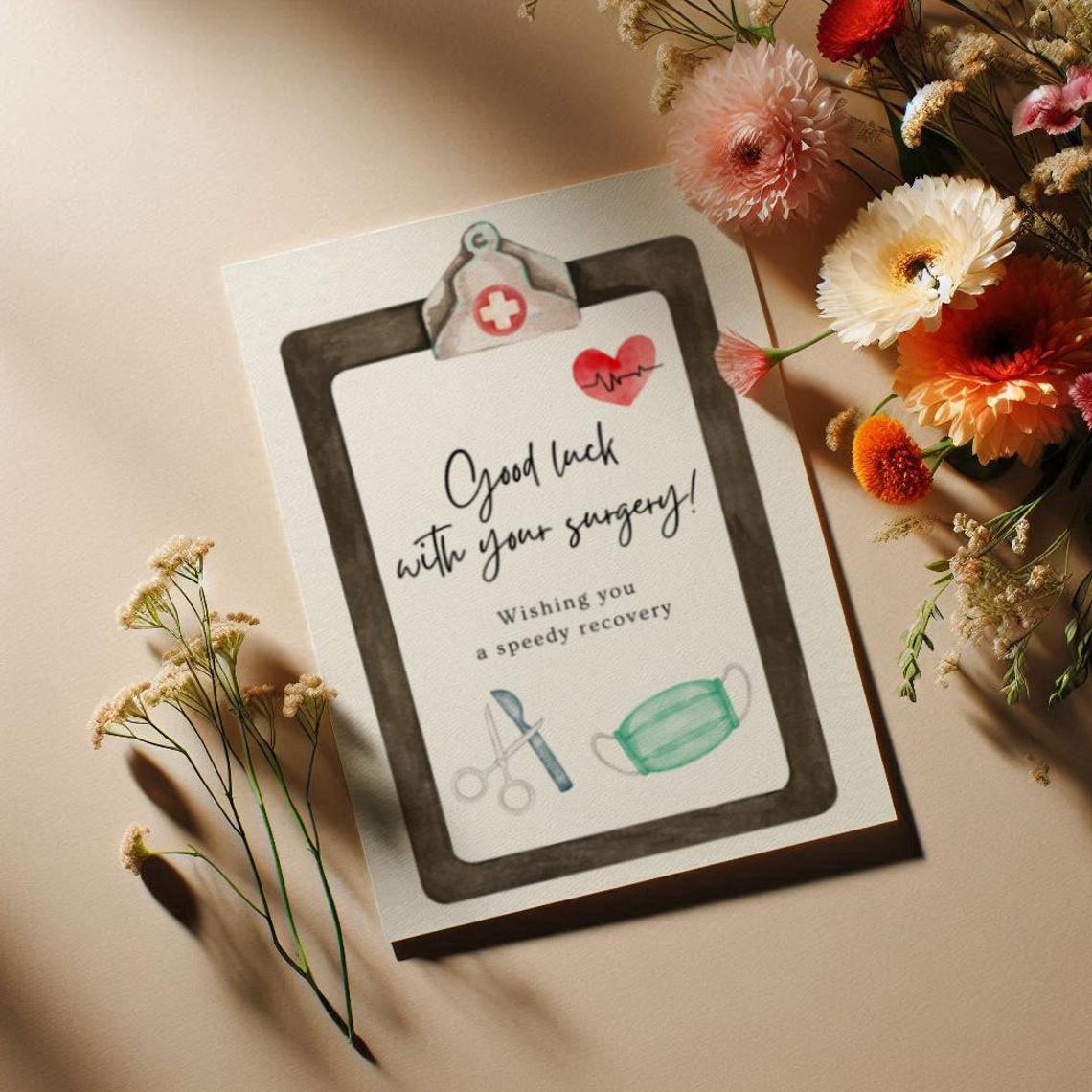 Good Luck With Your Surgery Card – Surgery Support Card – Get Well Soon ...