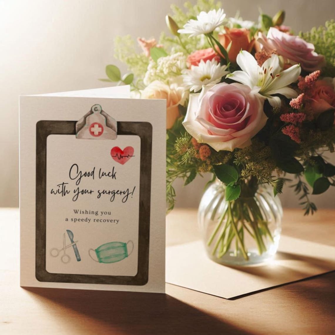 Good Luck With Your Surgery Card – Surgery Support Card – Get Well Soon ...