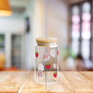 strawberry milk glass cup png