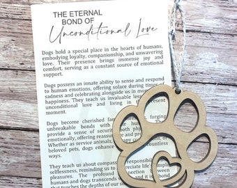 Dog Paw Ornament, Dog Ornament, Christmas Ornament, Wood Ornament, Christmas Gift, Home Decor, Pet Ornament, Memorial Ornament