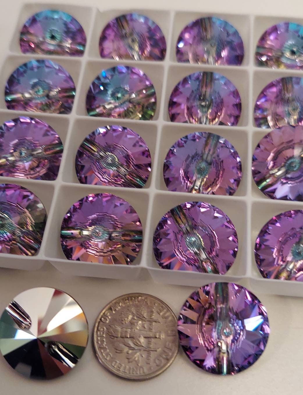 Swarovski Vintage Elements 3015 Listing Flat of (8) 18mm Crystal