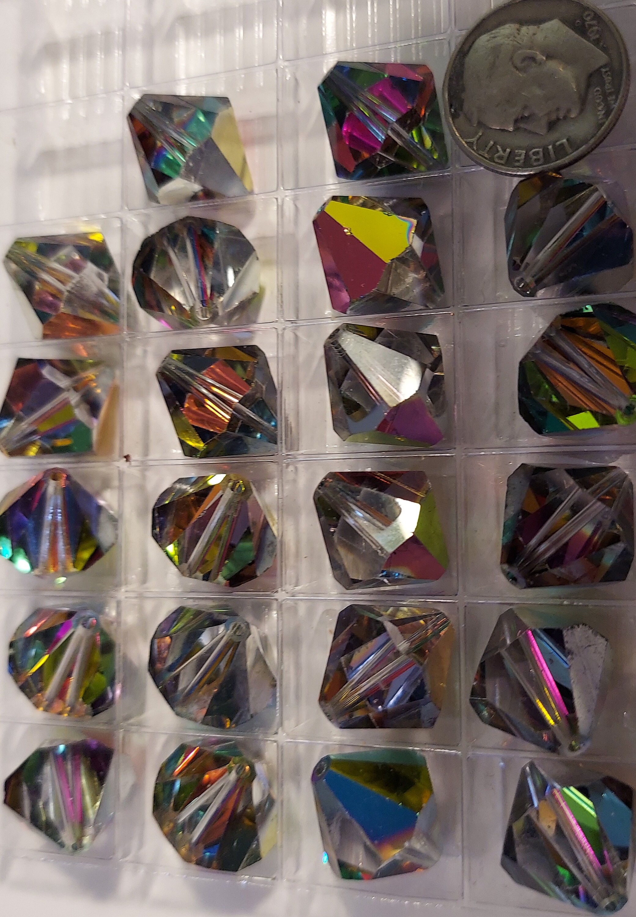 Swarovski Vitrail Medium Aurore Boreale X 2 Vintage 14mm - Etsy