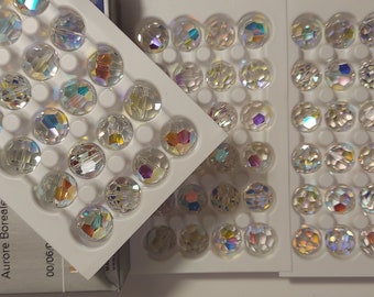 Swarovski RARE Crystal Aurore Boreal (AB) series 5000 14MM FULL Flat of 24 Piece Factory Flat Includes 1 Flat of Pristine Gorgeous Treasures