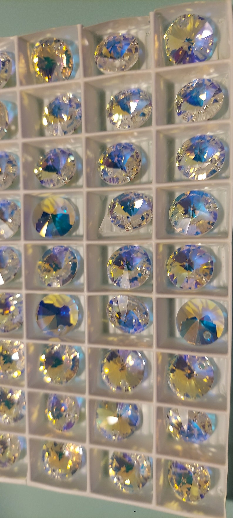 STRASS AURORA BOREALE Trasparente 20pz hotfix 13mm