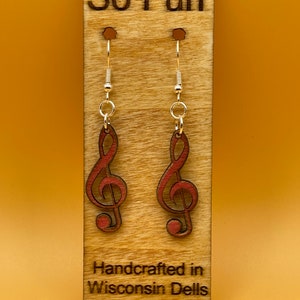 Handmade Treble Clef Earrings