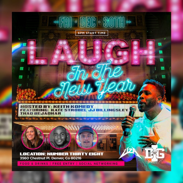 Comedy Flyer Template For photoshop, DIY Comedy Event Flyer, Party Flyer, Club DJ Party Invite for Social Media, Instagram, Facebook