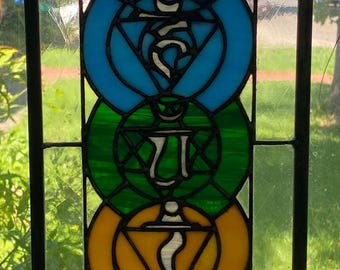 Panel de chakras de vidrieras