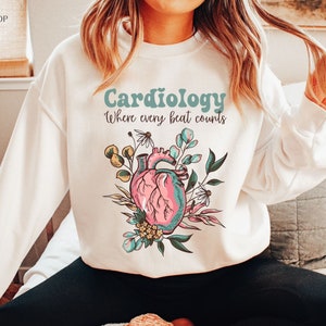 Cardiology Sweatshirt, Cardiac Tech T-shirt, Cardiology Technician Shirt, Cardiology Shirt, Cardiac Technologist Gift, Anatomical Heart Gift
