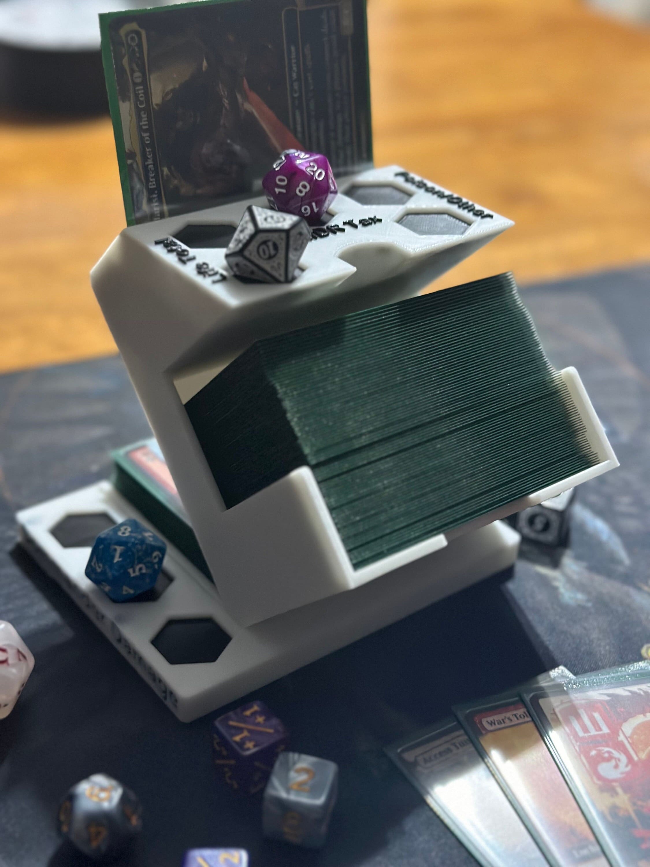 MTG Commander Command Zone - Deck Holder With Dice Storage - Etsy
