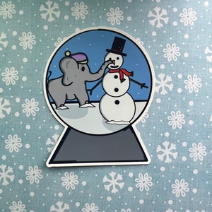 Winter Snowglobe Stickers | Winter Pack, Cartoon Stickers, Zoo Animals, Cute Snowglobes