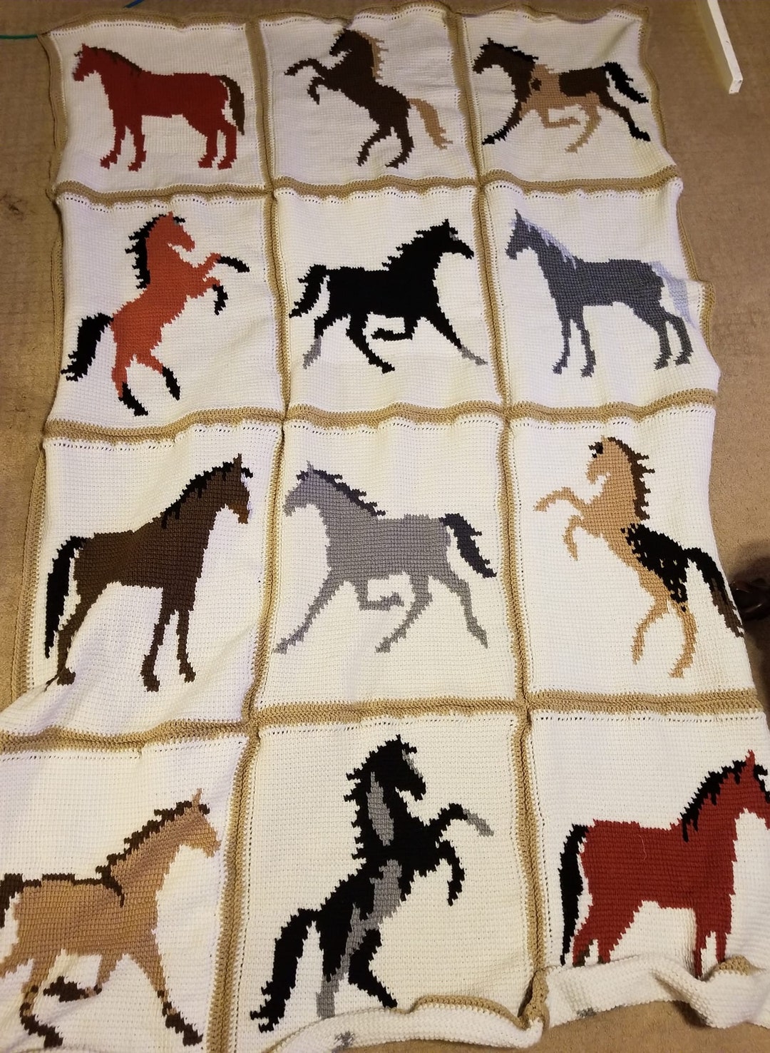 Pretty Little Horses Blanket Etsy