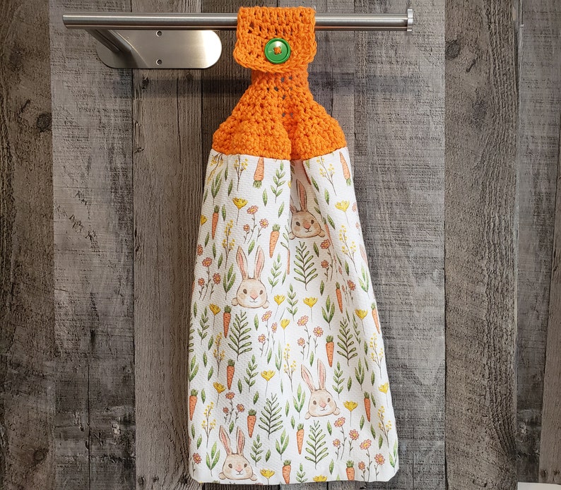 Thick Kitchen Towels With Crochet Topper and Button Closure Etsy