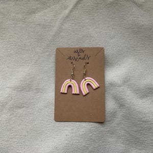 handmade polymer clay earrings | handmade original earrings | personalized clay earrings | minimalist earrings | clay dangle earrings