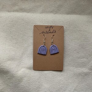handmade polymer clay earrings | handmade earrings | simple clay earrings | minimalist earrings | clay dangle earrings