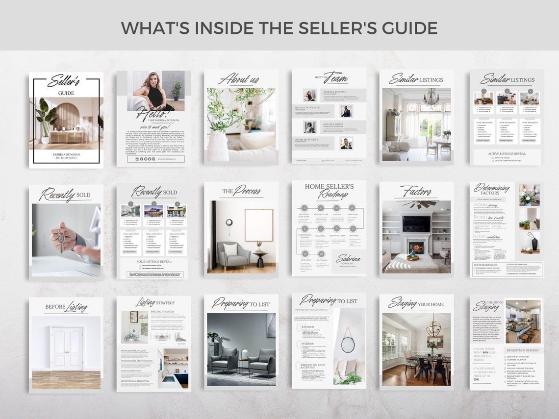 Seller Pre-listing Presentation Real Estate Template Real - Etsy