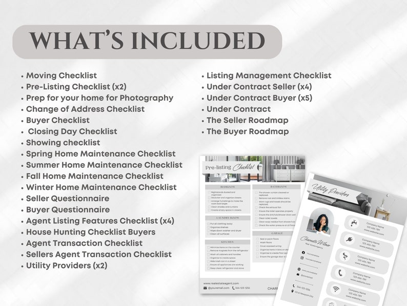 Seller Real Estate Checklist Bundle | Real Estate Marketing | Prep ...
