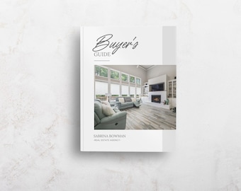 Real Estate Buyer Guide, Home Buying Process, Realtor Buyer Packet, Buyer Presentation, Real Estate Template Buyers Guide