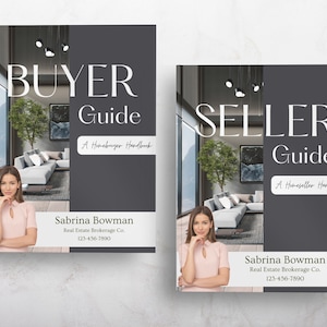 Real Estate Buyer and Seller Guide, Real Estate Marketing Template Bundle, Realtor Buyer Packet & Seller Packet, Home Buyer Guide, Canva