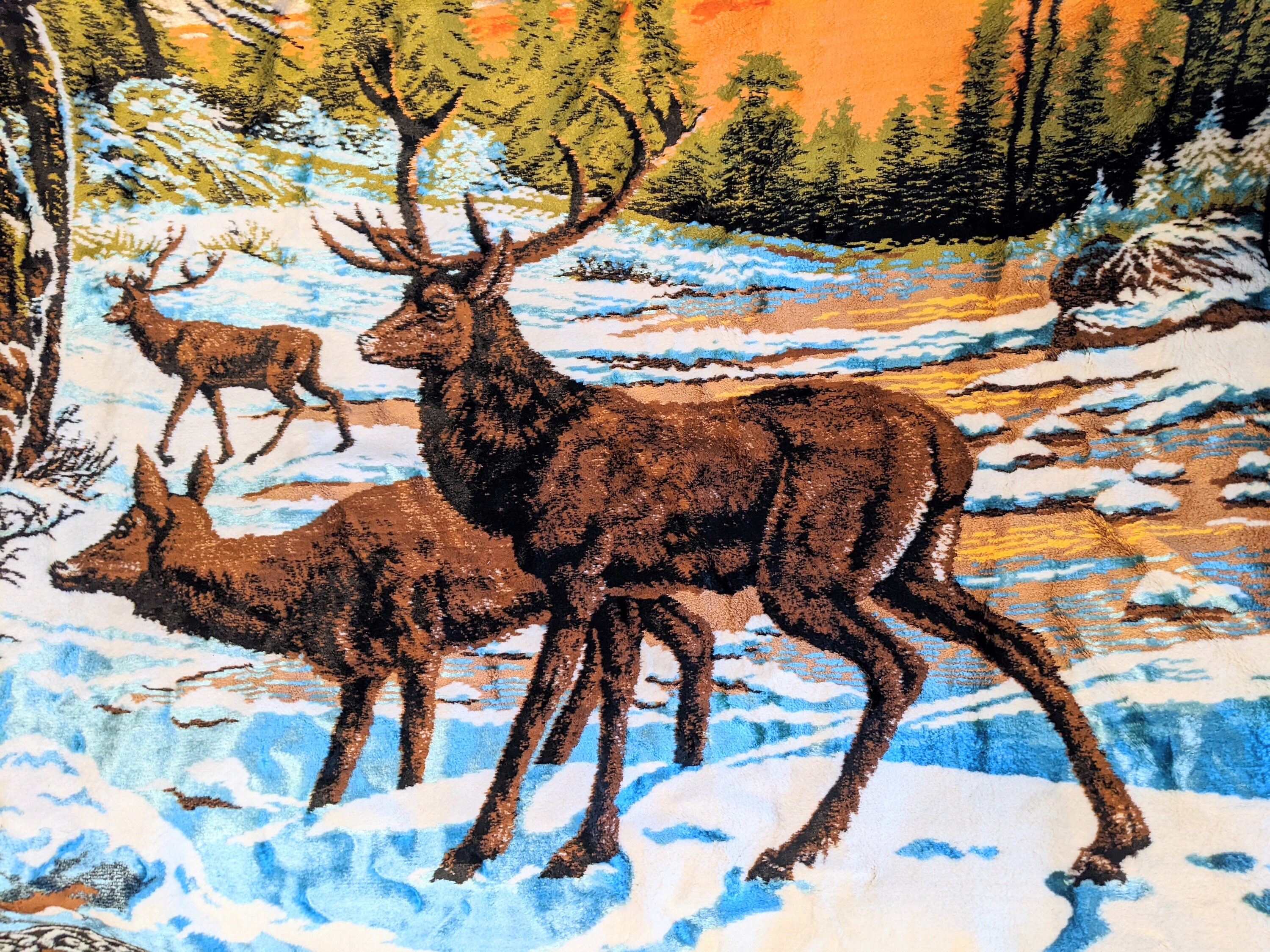 Vintage deer tapestry hotsell