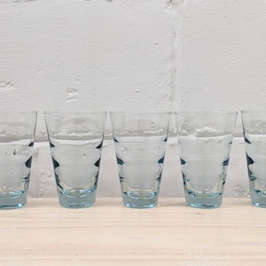Vintage Libbey Saturn Optic Ripple Tumblers (Set of 7)