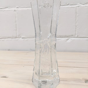 SEA Glasbruk Mid-Century Crystal Vase Sweden