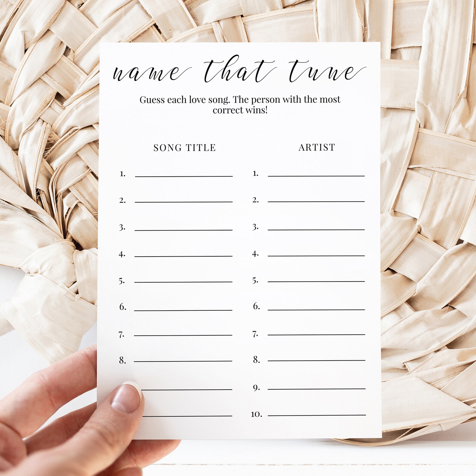 Name That Tune Bridal Shower Game, Name That Love Tune Bridal Shower ...