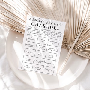 Bridal Shower Charades Game, Bridal Party Charade Cards, Printable ...