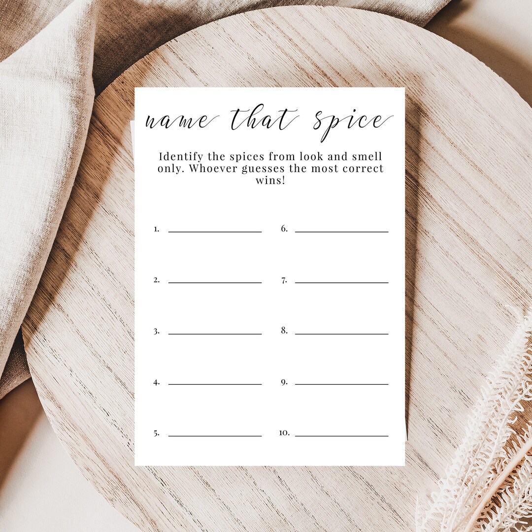 Name That Spice, Guess the Spice, Spice Name Game, Spice Guessing Game ...