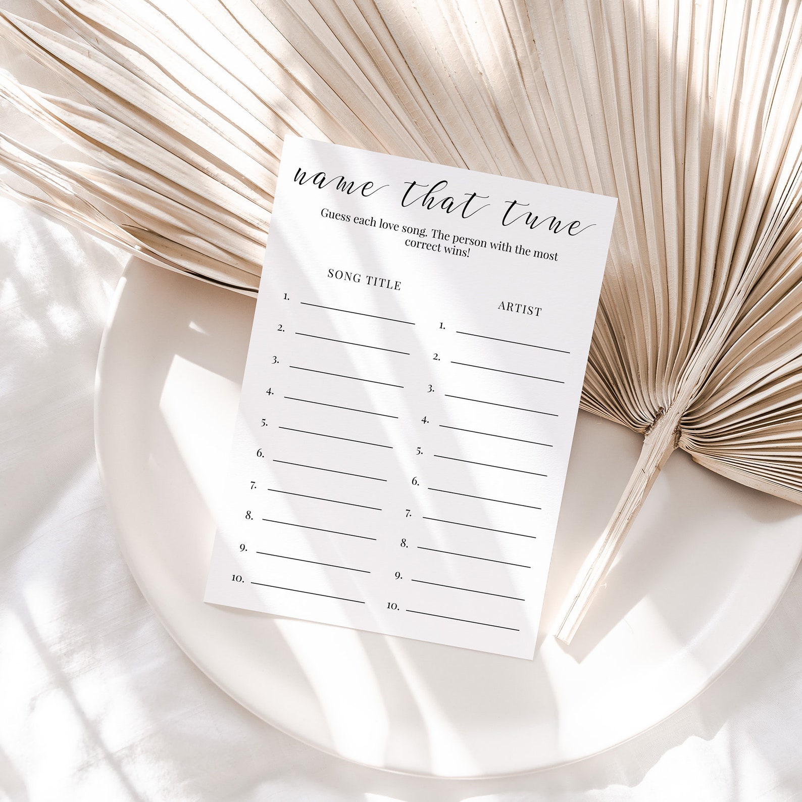 Name That Tune Bridal Shower Game, Name That Love Tune Bridal Shower ...