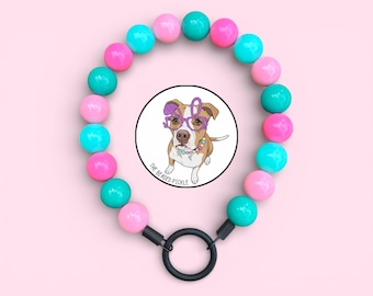 Pretty Pink Beaded Dog Collar