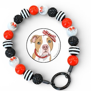 Red & Black Mouse Themed Dog Collar