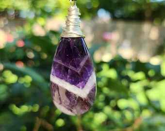 Pendentif chevron améthyste