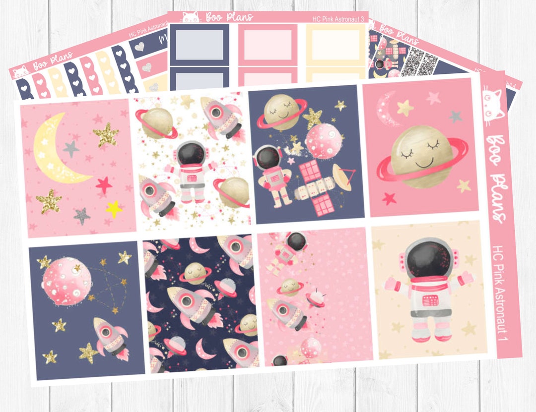 Pink Astronaut - Hobonichi Cousin A5 - Weekly Planner Sticker Kit - Etsy