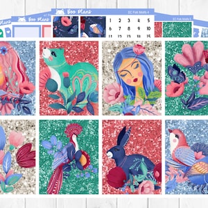 Folk Motifs - Erin Condren Vertical 7&quot; x 9&quot; - Weekly Planner Sticker Set