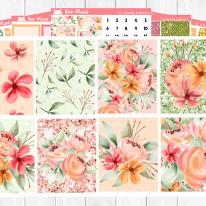 Charming Embrace - Erin Condren Vertical 7&quot; x 9&quot; - Weekly Planner Sticker Set
