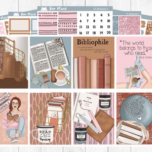Bibliophile - Vertical 7&quot; x 9&quot; - Weekly Planner Sticker Set