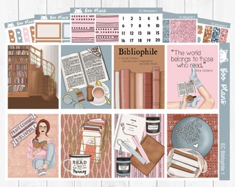 Bibliophile - Vertical 7" x 9" - Weekly Planner Sticker Set