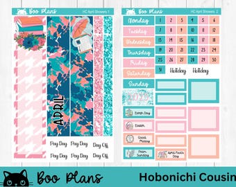 April Showers, April, Spring, Hobonichi Cousin Monthly Kit, A5 Monthly Kit, Bullet Journal
