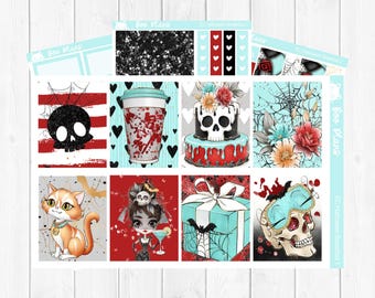 Halloween Breakfast - Erin Condren Vertical 7" x 9" - Weekly Planner Sticker Set