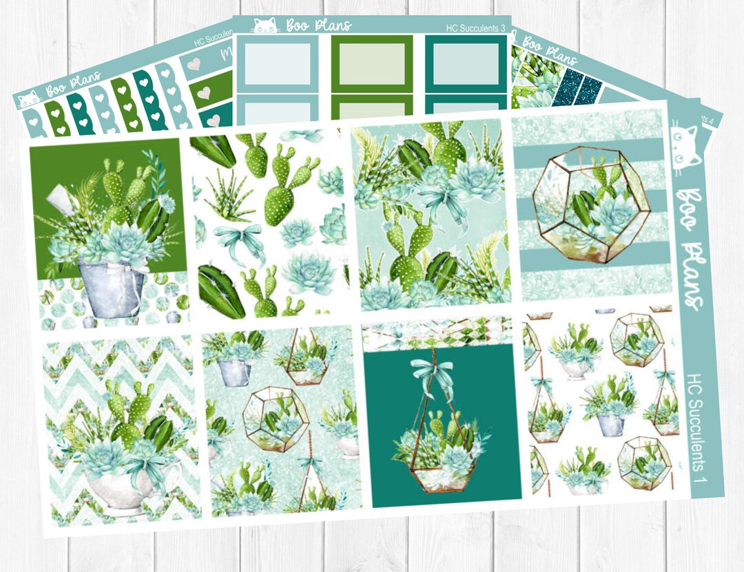 Succulents - Hobonichi Cousin A5 - Weekly Planner Sticker Kit - Etsy