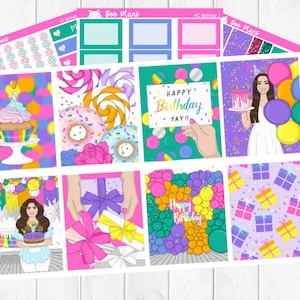 Birthday - Hobonichi Cousin A5 - Weekly Planner Sticker Kit