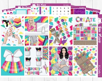Crafty- Erin Condren Vertical 7" x 9" - Weekly Planner Sticker Set