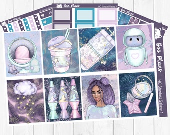 Stardust Galaxy - Hobonichi Cousin A5 - Weekly Planner Sticker Kit