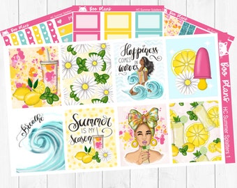 Summer Splatters - Hobonichi Cousin A5 - Weekly Planner Sticker Kit