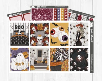 Halloween Horror - Erin Condren Vertical 7" x 9" - Weekly Planner Sticker Set