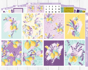 Lemonade - Erin Condren Vertical 7" x 9" - Weekly Planner Sticker Set