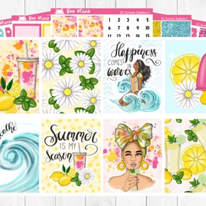 Summer Splatters - Erin Condren Vertical 7&quot; x 9&quot; - Weekly Planner Sticker Set